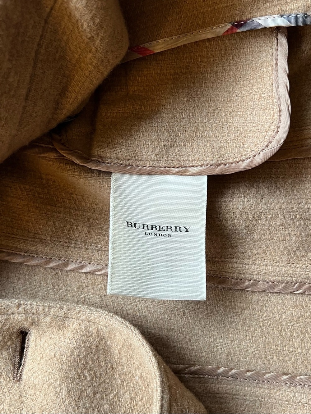 Burberry Camel/Tan Scalloped Hem Wool Blend Blazer Jacket - Picture 4 of 5